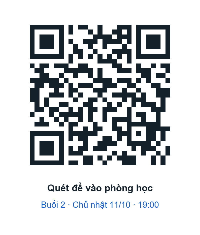 Mã QR vào phòng học buổi 2